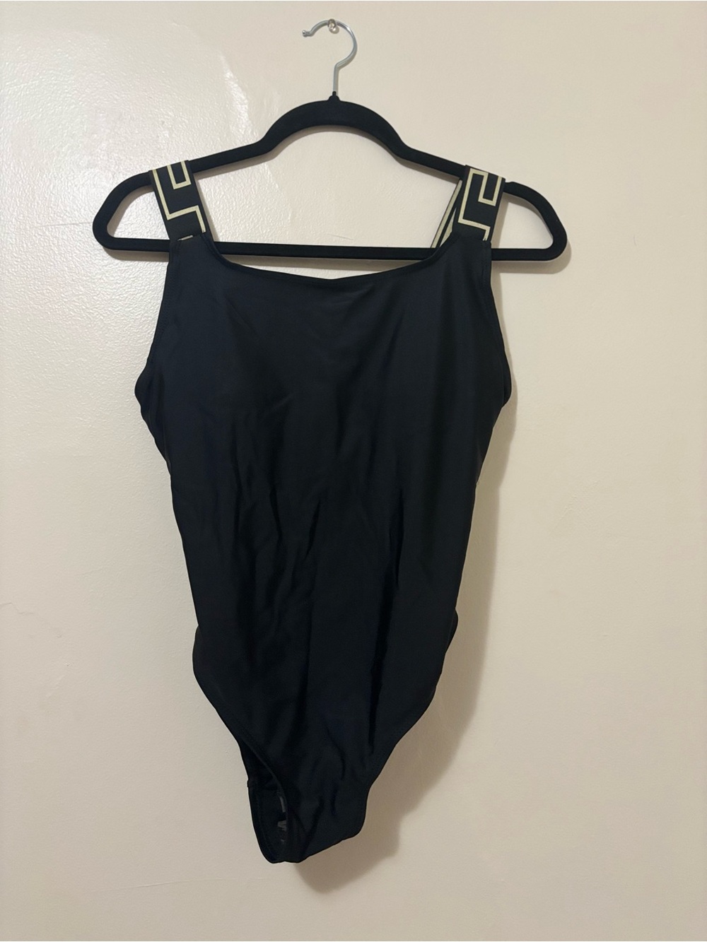 Versace La Greca One-Piece Swimsuit (Black)